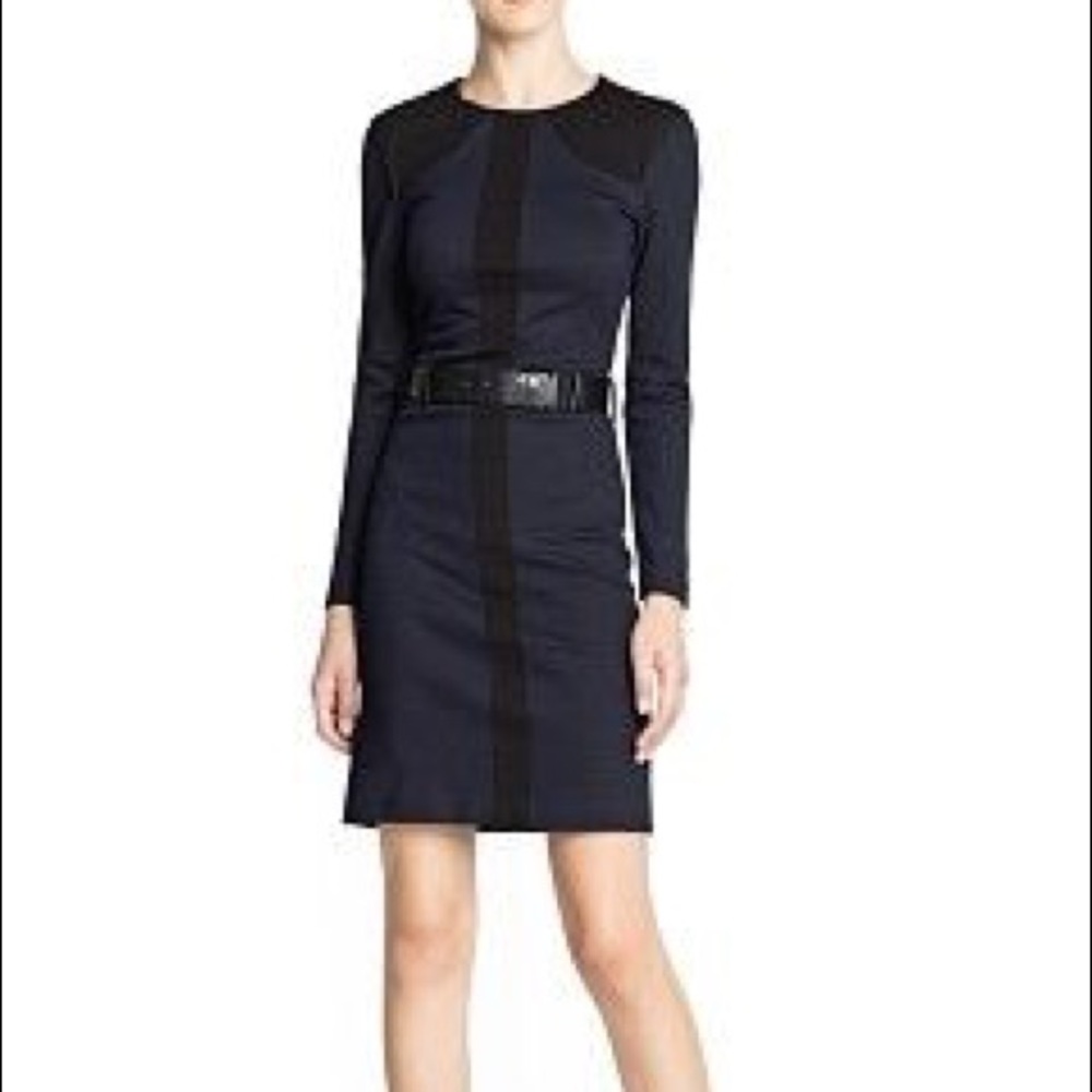 NWT blue and black size 8 Mango dress with belt!